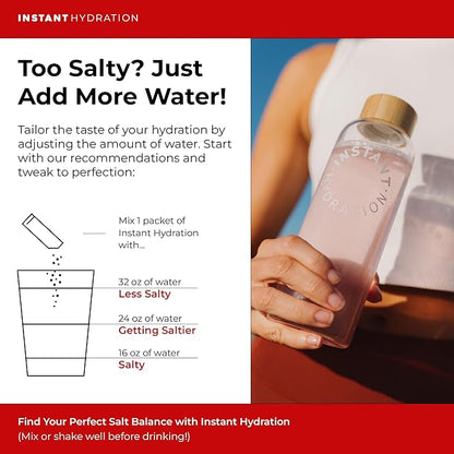 Instant Hydration Electrolytes Powder Packets - Paloma Electrolyte Drink Mix - Zero Sugar - Keto