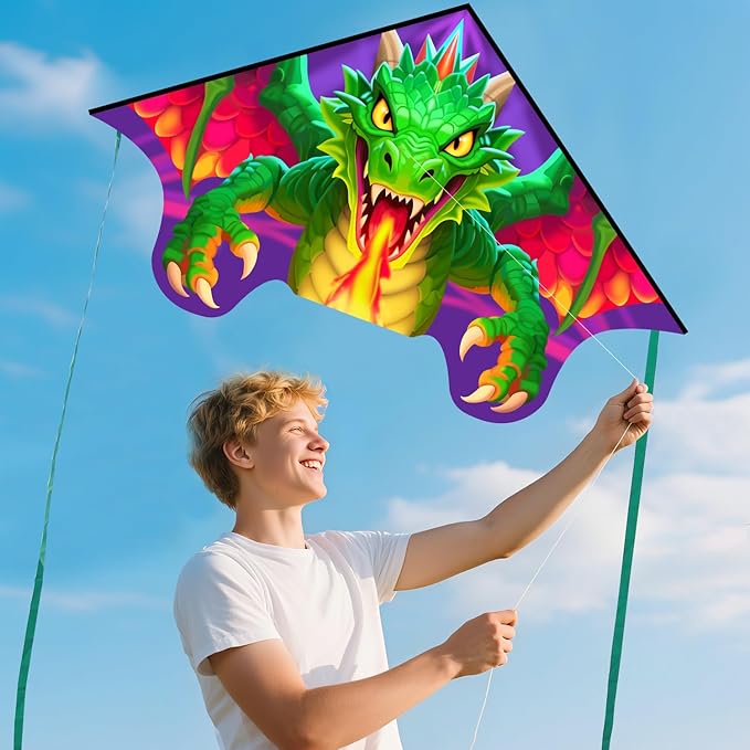 Xida Kites for Kids Ages 4-8, Large Kite for Adults, Easy to Fly Beach Kites with Handle and