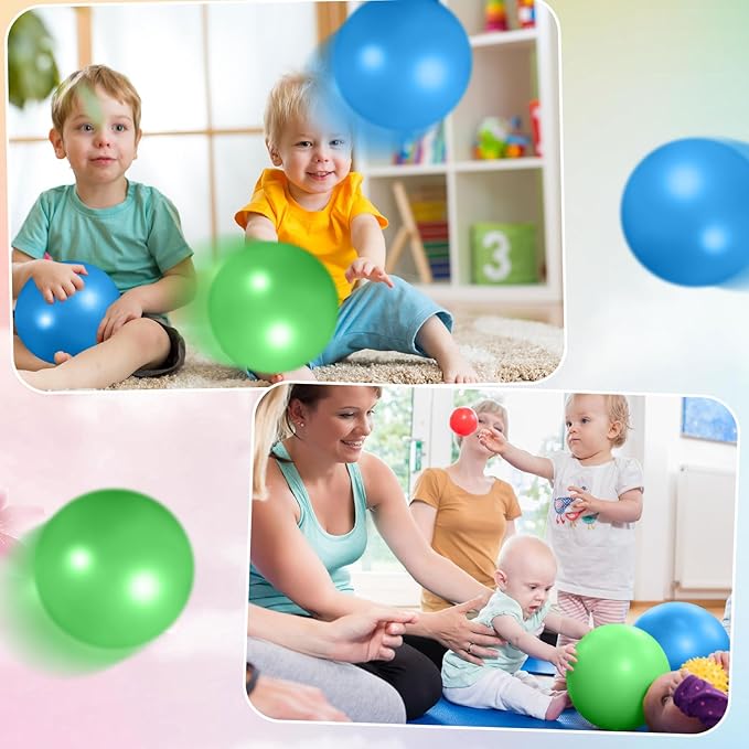 Aoriher 10 Pieces 9 Inch Exercise Pilates Ball Yoga Therapy Core Ball for Yoga Stability Barre