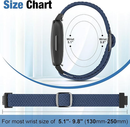 Elastic Braided Watch Band Compatible with Fitbit Inspire 3/Inspire 2/Inspire/Inspire HR/Fitbit ace