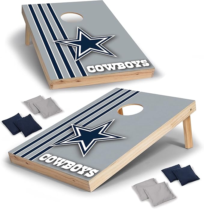 NFL 2' x 3' Solid Wood Cornhole Set with Direct Print HD Team Graphics – Great Gift for Any