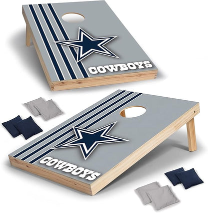 NFL 2' x 3' Solid Wood Cornhole Set with Direct Print HD Team Graphics – Great Gift for Any