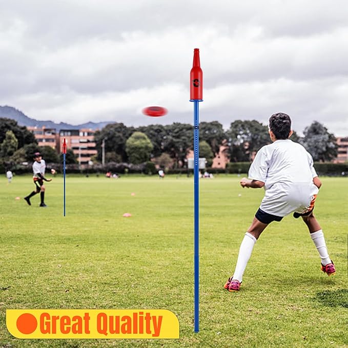 Juegoal Outdoor Flying Disc Game Set, Yard Games Bottle Drop Frisbee Set, Outside Fun Disc Toss