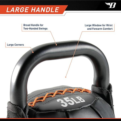 BIONIC BODY by Marcy Soft Kettlebell with Handle for Weightlifting, Conditioning, Strength and core