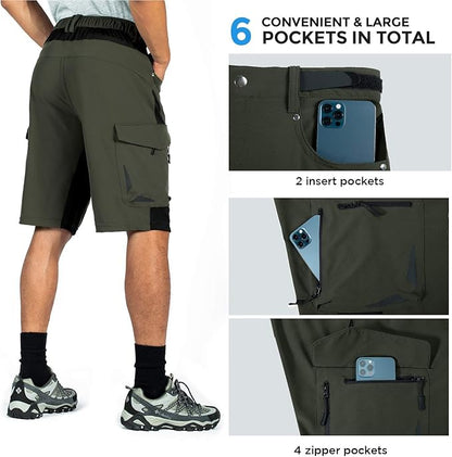 XKTTAC Men's Outdoor Quick Dry Lightweight Stretchy Shorts for Hiking, Tactical, Camping, Travel