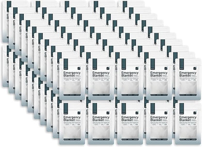 Altland 100 Pack of Emergency Blankets - Bulk Heat Reflective Blankets for Winter Survival Kits