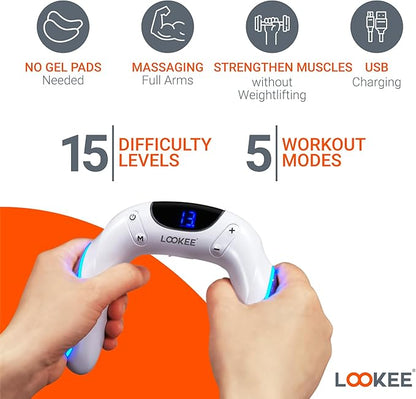 LOOKEE VibHeal Arm Exerciser | Flabby Arms Workout, Hand & Wrist Massager | Portable Arm Toning &