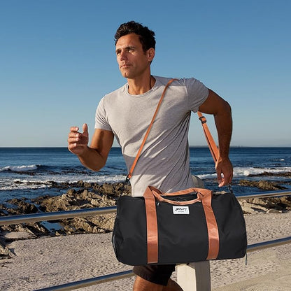 BE SMART Waterproof Mens Gym Bag with Shoe Compartment, Duffle Bags with Wet Pocket for Men