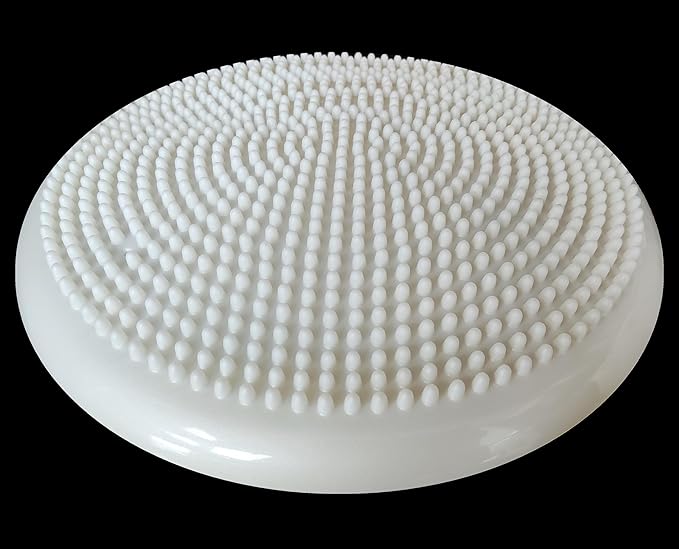 AppleRound Inflated Wobble Cushion with Hand Pump, Air Stability Board (Extra Thick), Core Balance