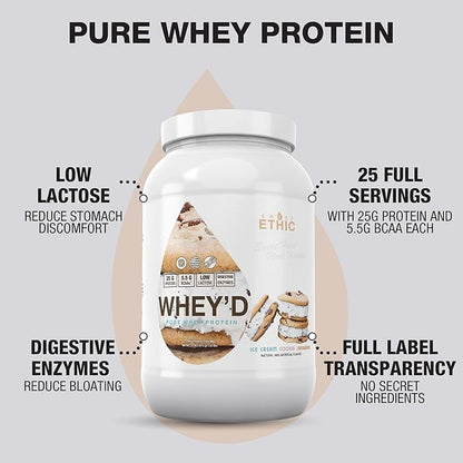 Whey'd Protein Powder, 25 G Whey Protein Blend with Concentrate, Isolate & Hydrolysate, Low Lactose