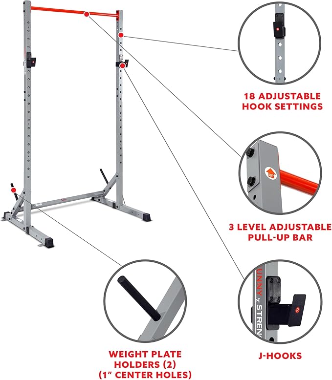 Sunny Health & Fitness Multifunctional Strength Training Home Gym ??Complete Workout Equipment with
