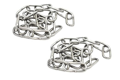 1/8 inch(3mm) Wire Diameter Stainless Steel Safety Chains 20 inch Long Link Rings Light Duty Coil