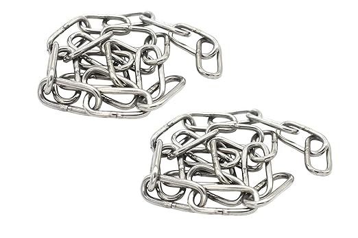 1/8 inch(3mm) Wire Diameter Stainless Steel Safety Chains 20 inch Long Link Rings Light Duty Coil