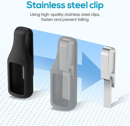 lepmok Clip Holder Accessory for Fitbit Charge 6/5 (Desert Rose)