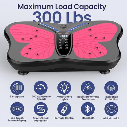 Vibration Plate Exercise Machine for Lymphatic Drainage, Vibration Machine for Full-Body Weight