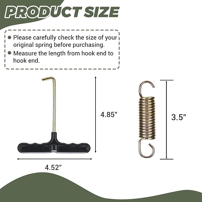 Trampoline Springs Replacement 3.5" to 8.5" Galvanized Steel Heavy Duty High Tensile Universal