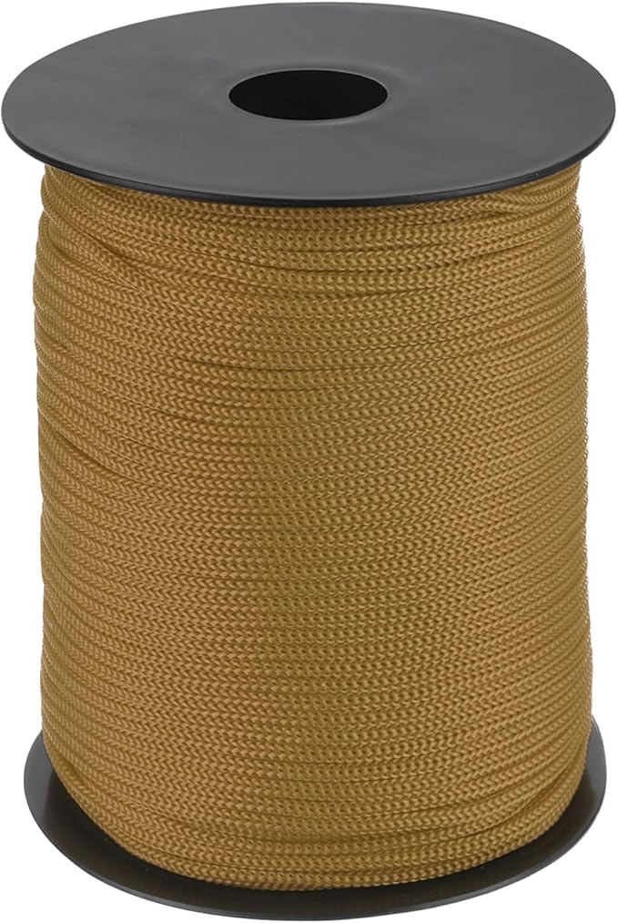 MECCANIXITY 1/8 Inch Polypropylene Rope Braided Ropes, 328ft Nylon Rope Hollow Utility Cord for