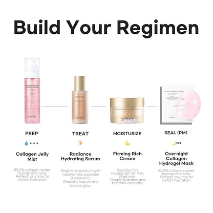 Glassy Hydrogel Face Mask for Glow and Dewy Skin, Deep Hydration, Vegan Collagen, Makeup Prep, Pore