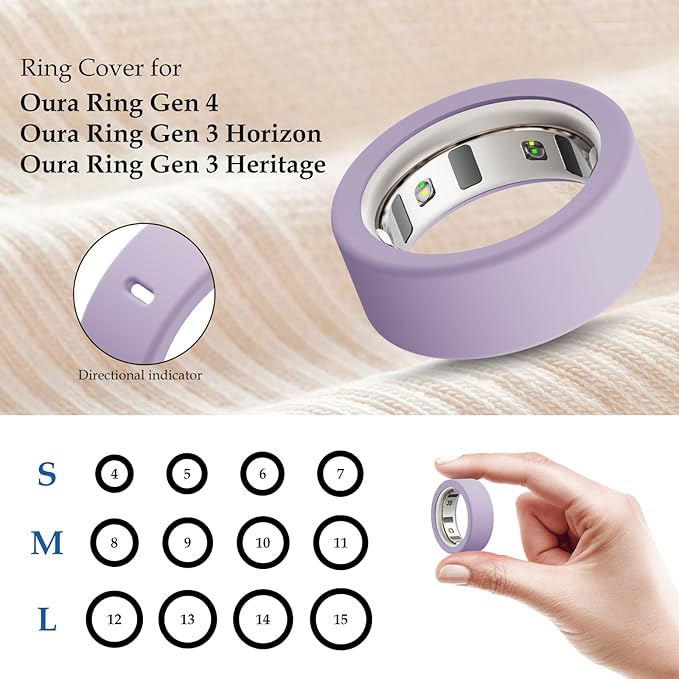 15 Pack Cover Compatible with Oura Ring Gen 4/Gen 3 Horizon/Gen 3 Heritage, Anti-Scratch Silicone