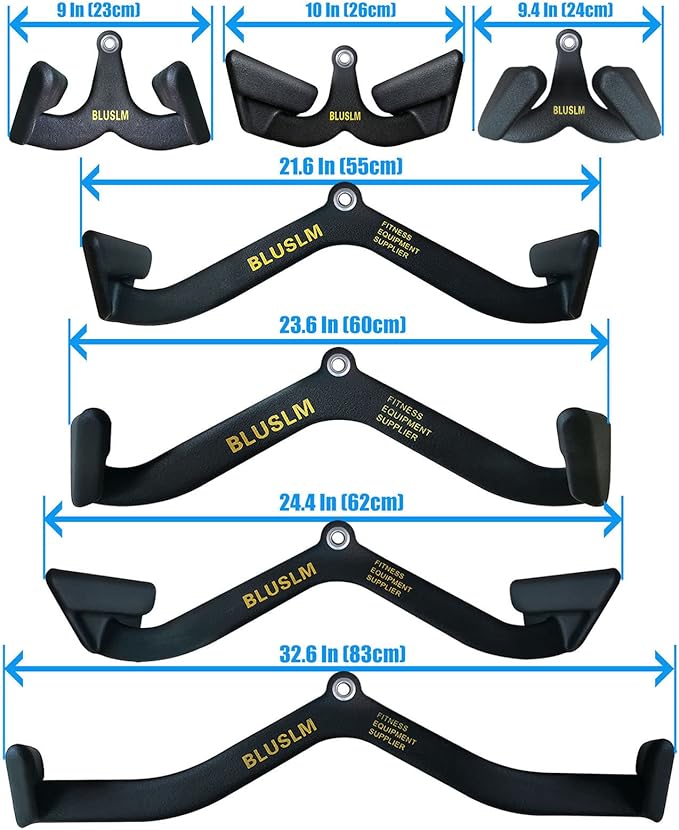 LAT Pull Down Bar for Cable Machine, LAT Pulldown Attachments T Bar V Bar Cable Attachment, Back