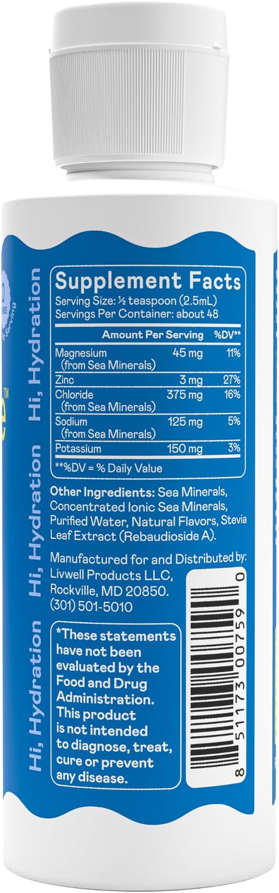 Hi-Lyte Electrolytes for Fasting, Immune Support and Rapid Hydration | Tropicals | NO Calories NO
