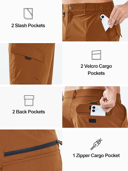 NORTHYARD Men's Cargo Hiking Shorts 9" Lightweight Outdoor Tactical Work Camping Sport Golf Casual