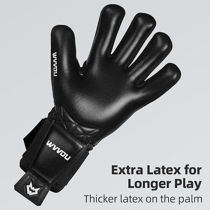 WVVOU Soccer Goalie Gloves for Adults and Youth, High Performance Goalkeeper Gloves with 5