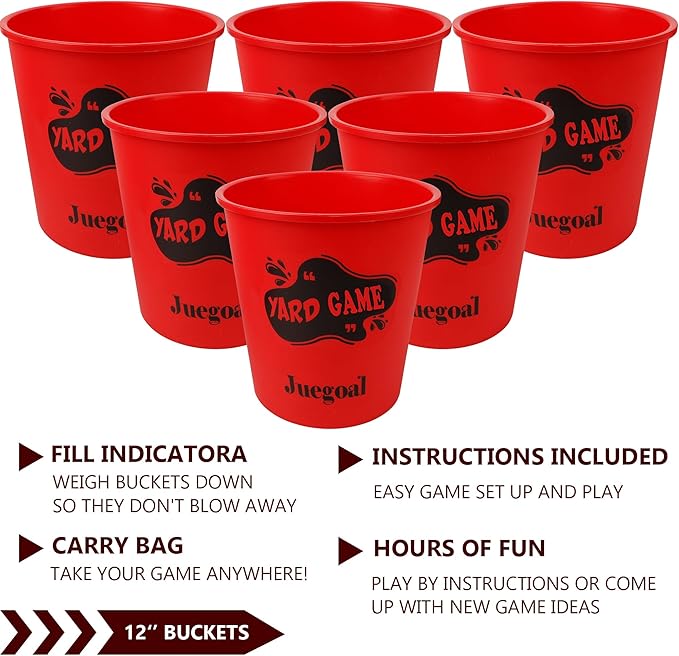 Juegoal Outdoor Giant Yard Pong Game Set Outdoor Toss Game Throwing Game for Beach, Camping, Lawn