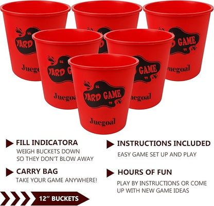 Juegoal Outdoor Giant Yard Pong Game Set Outdoor Toss Game Throwing Game for Beach, Camping, Lawn