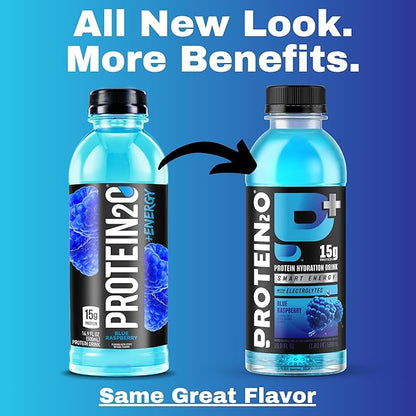 Protein2o 15g Whey Protein Isolate Hydration Drink Plus Energy & Focus, 350mg of Electrolytes