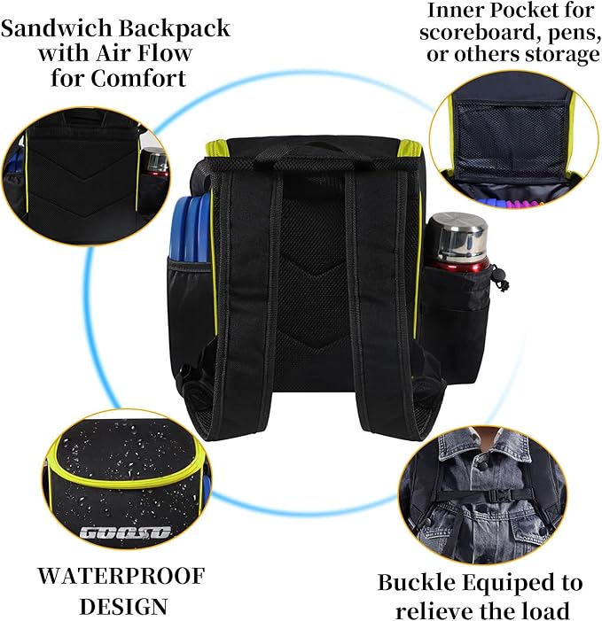 Disc Golf Set with Bag - 12 PCS Flying Disc Golf Discs for Beginner with Putter, Midrange, Driver |