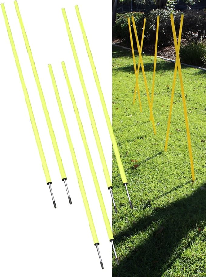BlueDot Trading Soccer Agility Poles | Telescopic, Fixed & Collapsible Options (4, 6, 8 Piece Sets)