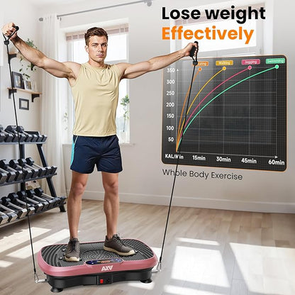 AXV Vibration Plate Fitness Platform Exercise Machine Vibrating Shaking Full Body Shaker Workout
