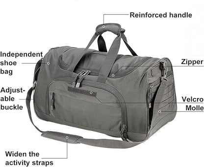 Gym Bag for Women & Men Tactical Duffle Military Weekender Work Out Lightweight Waterproof Sports
