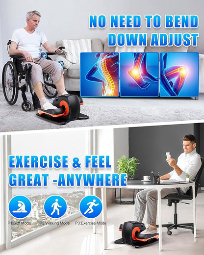 Under Desk Elliptical Machine, Electric Ellipse Leg Exerciser as Seen on Tv for Seniors with 12