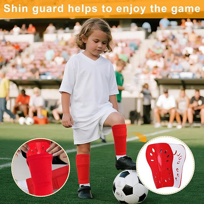 2 Pairs Shin Guards Soccer for Kids,Shin Pads Extra Lightweight Breathable Slide in Shin Guard for