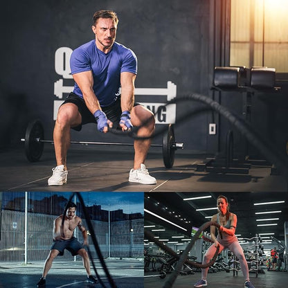 Battle Ropes Black Workout Rope 1 inch Battle Ropes for Home Gym 30ft Exercise Ropes for Working