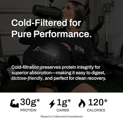 True Nutrition - Chocolate Whey Protein Isolate Cold-Filtration -100% Whey Protein Powder -27g