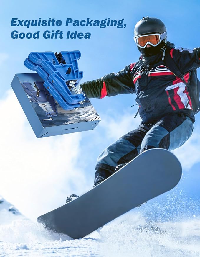 JOYTUTUS Ski and Snowboard Vises for Tuning, Edges and Waxing, Non-Slip Snowboard Clamp with Rubber