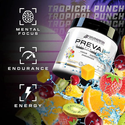 Prevail Pre Workout Powder with Nootropics Pre-Workout Drink for Men and Women Lazer Focus and