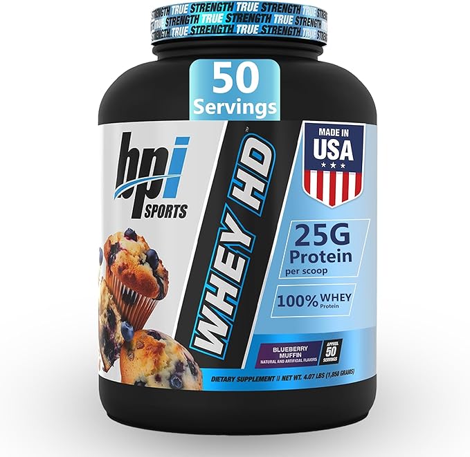 BPI Sports Whey HD Ultra Premium Protein Powder Isolate | Workout Whey Protein Powder for Men &