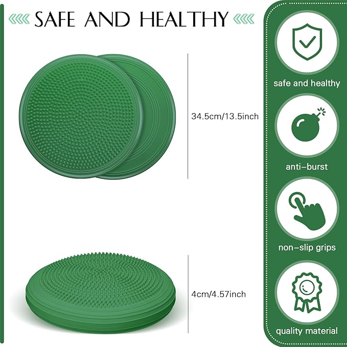 Libima 4 Pcs Wiggle Seat Inflated Wobble Cushion for Sensory Kid 13 Inches Balance Disc Flexible