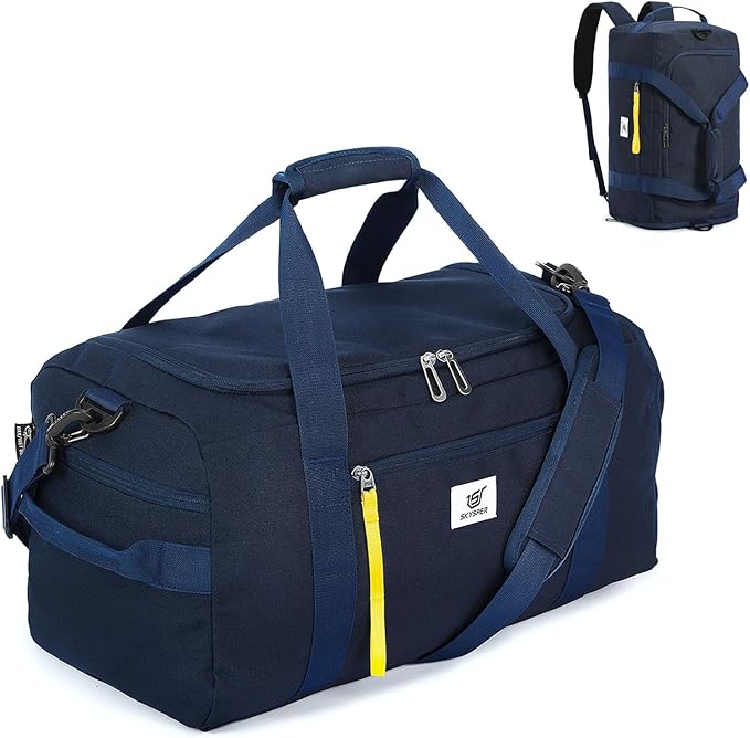 SKYSPER Gym Bag Men Women - 40L Sports Bag Duffle Backpack with Shoe Compartment Wet Pocket for