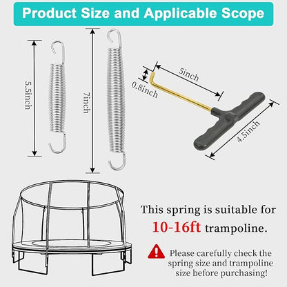 24 Pcs Trampoline Springs, 5.5-7 Inch Heavy Duty Stainless Steel Replacement Springs, Universal