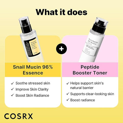 COSRX Snail Mucin 96% Peptide Booster Set - Amazon Exclusive - Korean Skin Care, Gift Sets, Skin
