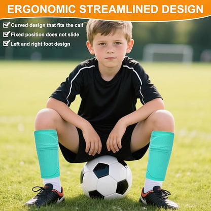 Shin Guards Soccer Kids 2025 Version High-Density Foam Soccer Shin Guard with Sleeves Shin