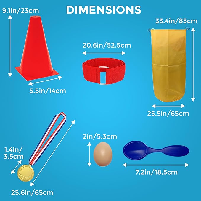 CircleCraft 53 Pcs. Plastic Cones and Rings Games Ring Toss Games for Adults Carnival Games Potato