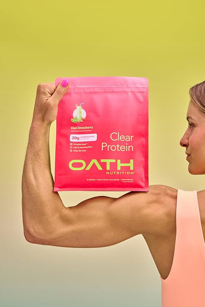 Clear Whey Isolate Protein Powder, Kiwi Strawberry, 20g Complete Protein per Serving, No Added