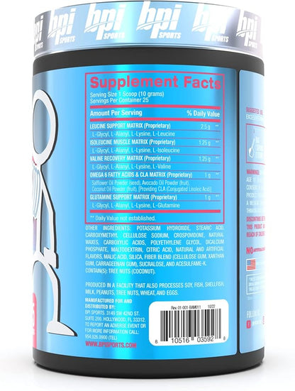BPI Sports Best Aminos - BCAA Powder Post Workout & Glutamine Recovery Drink with Branched Chain