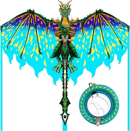 Mint's Colorful Life Dragon Kite for Kids & Adults, Easy to Fly Best Beach Kites for Beginners